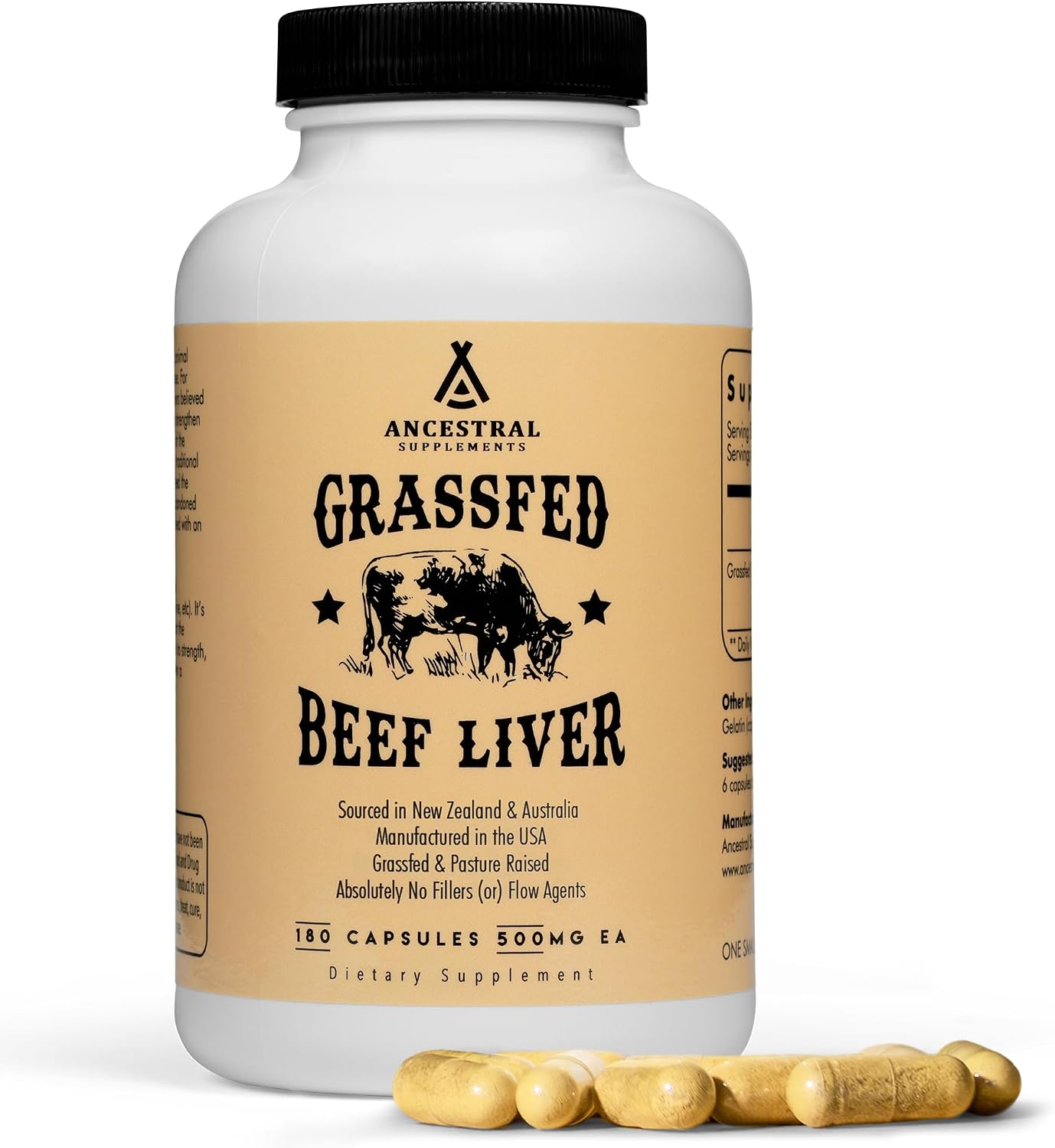 Ancestral Supplements Grass Fed Beef Liver